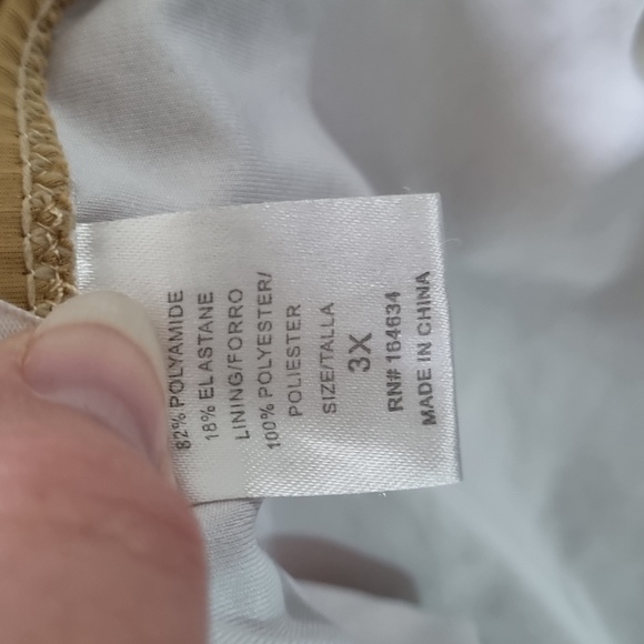 Fashion Nova, tan bikini set, ruched,  adjustable straps, size 3 XL - Picture 5 of 10